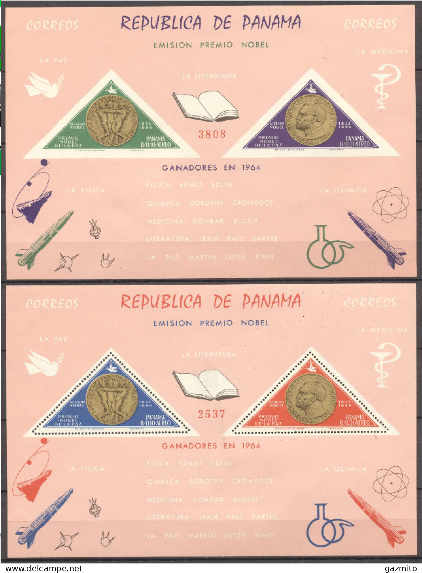 Panama 1964, Nobel Prize, Space, Atom, Chemical, 2BF - Amérique Du Sud