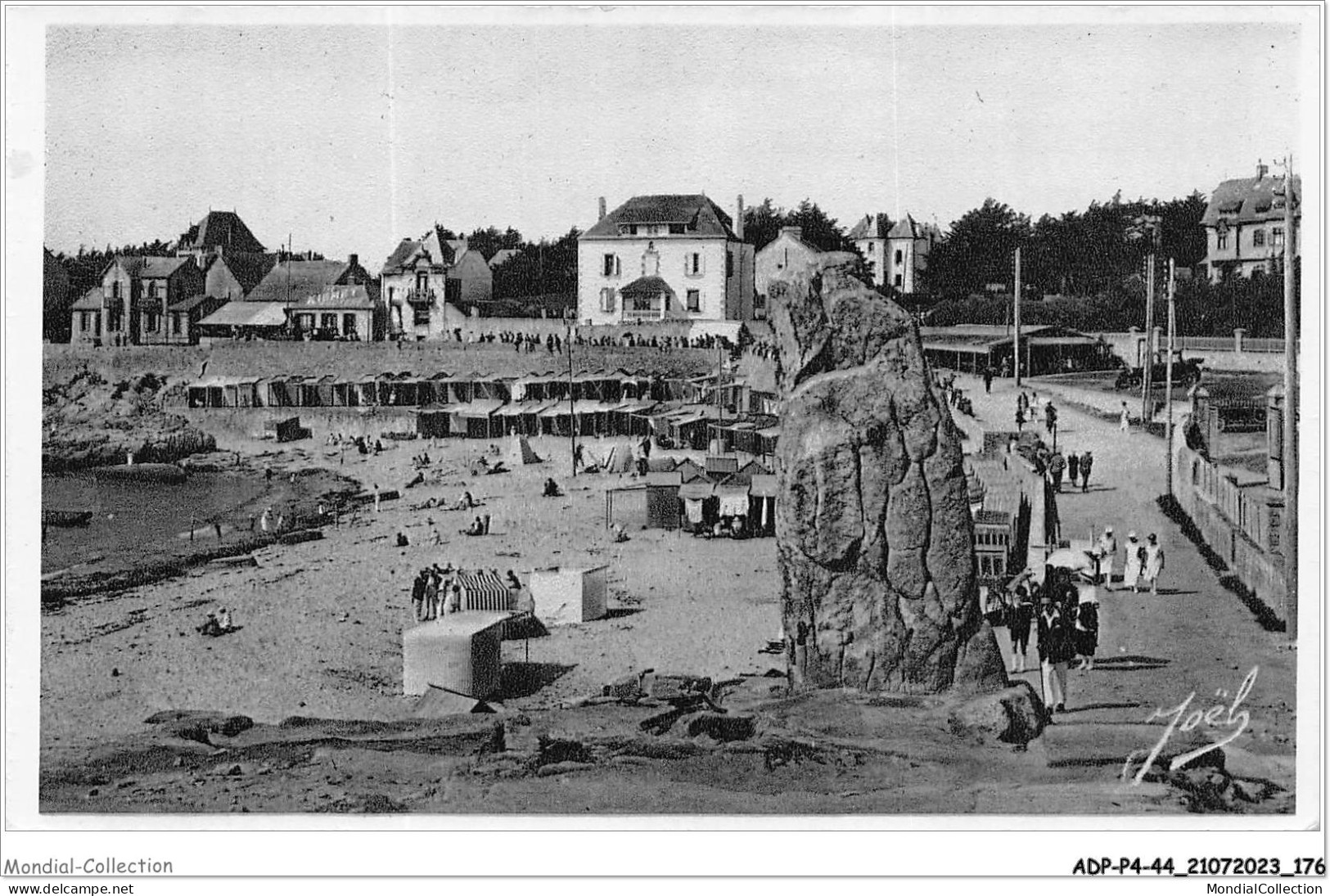 ADPP4-44-0376 - BATZ-sur-MER - La Plage Saint-michel Et Le Menhir De Pierre-longue - Batz-sur-Mer (Bourg De B.)