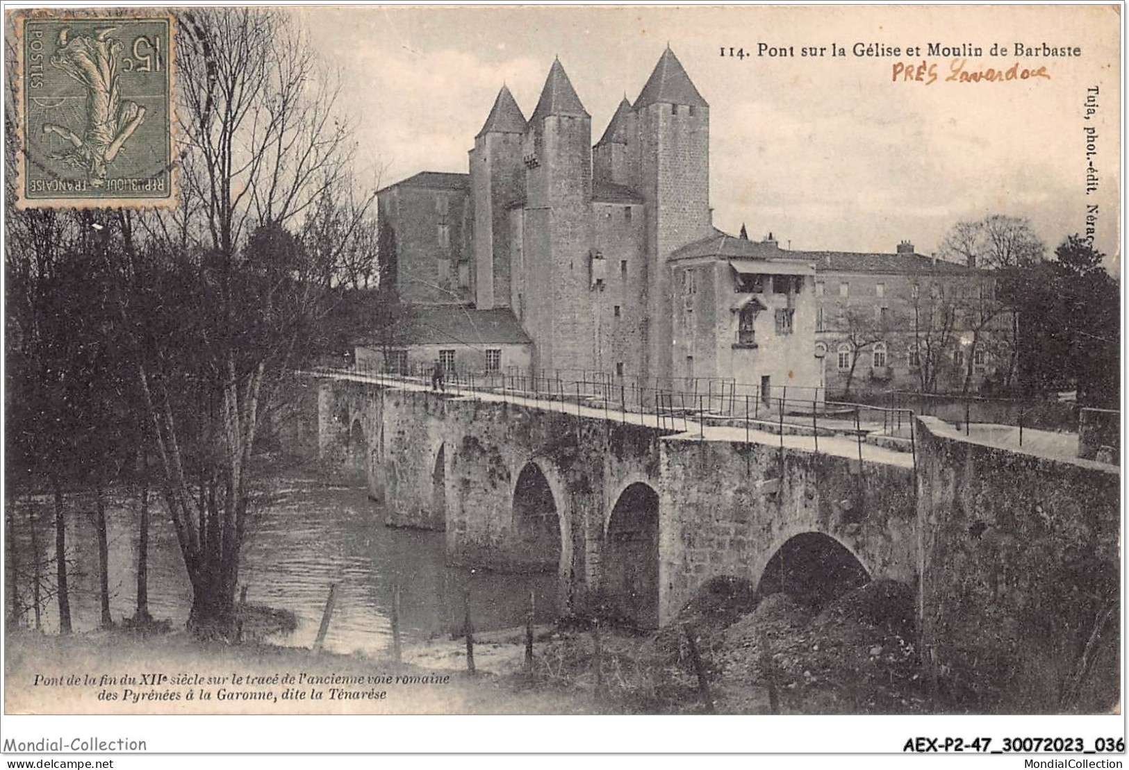 AEXP2-47-0108 - Près De LAVARDAC - Pont Sur La Gélise Et Moulin De Barbaste  - Lavardac