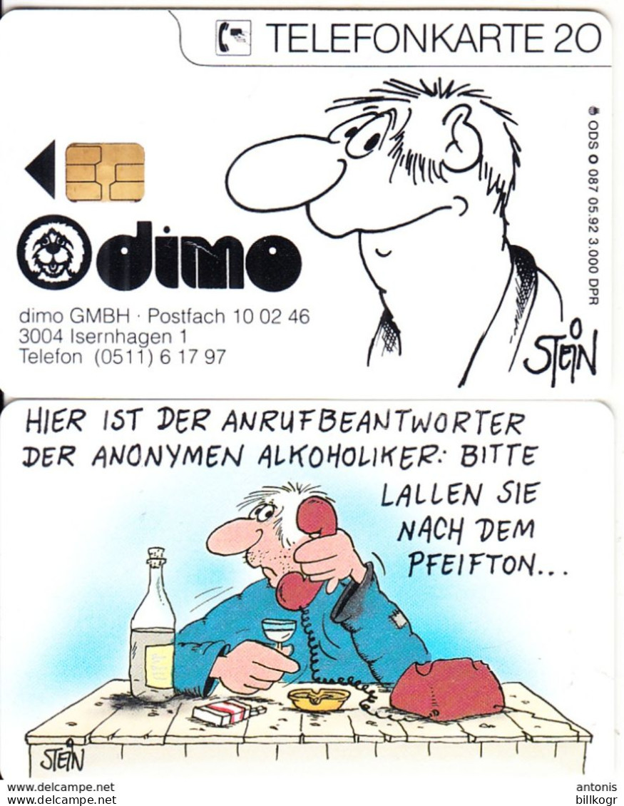 GERMANY(chip) - Cartoon/Stein, Dimo(O 087), Tirage 3000, 05/92, Mint - O-Series: Kundenserie Vom Sammlerservice Ausgeschlossen