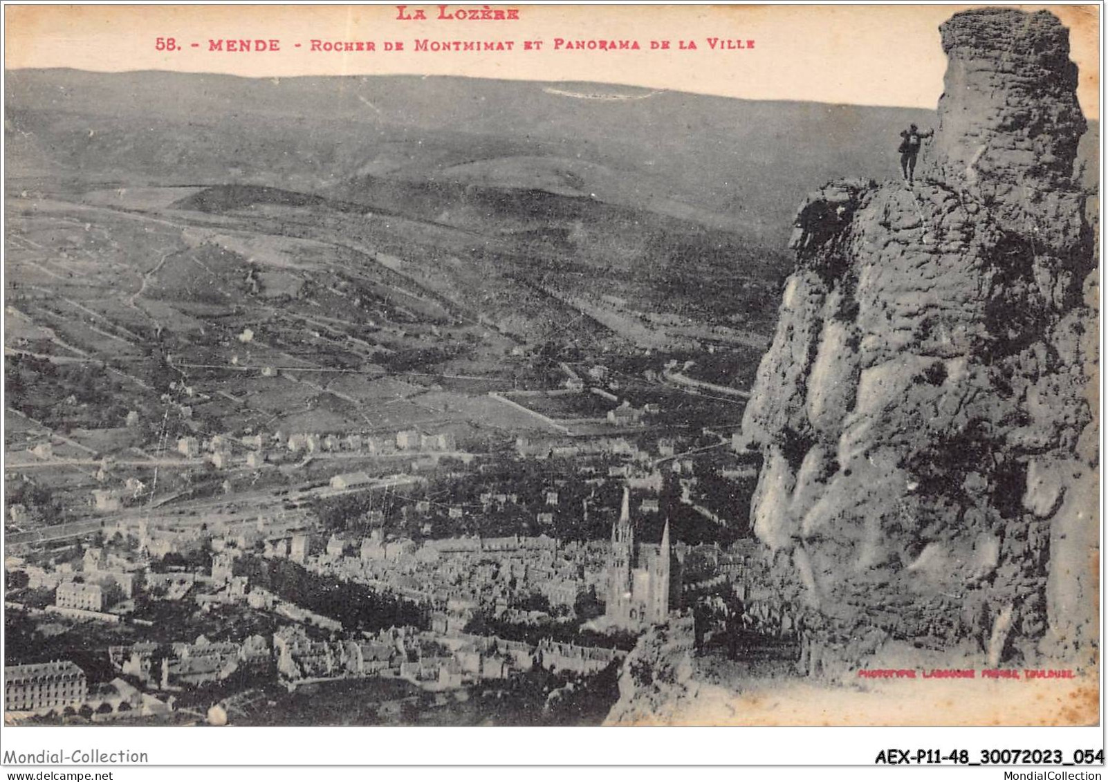AEXP11-48-1030 - MENDE - Rocher De Montmimat Et Panorama De La Ville  - Mende