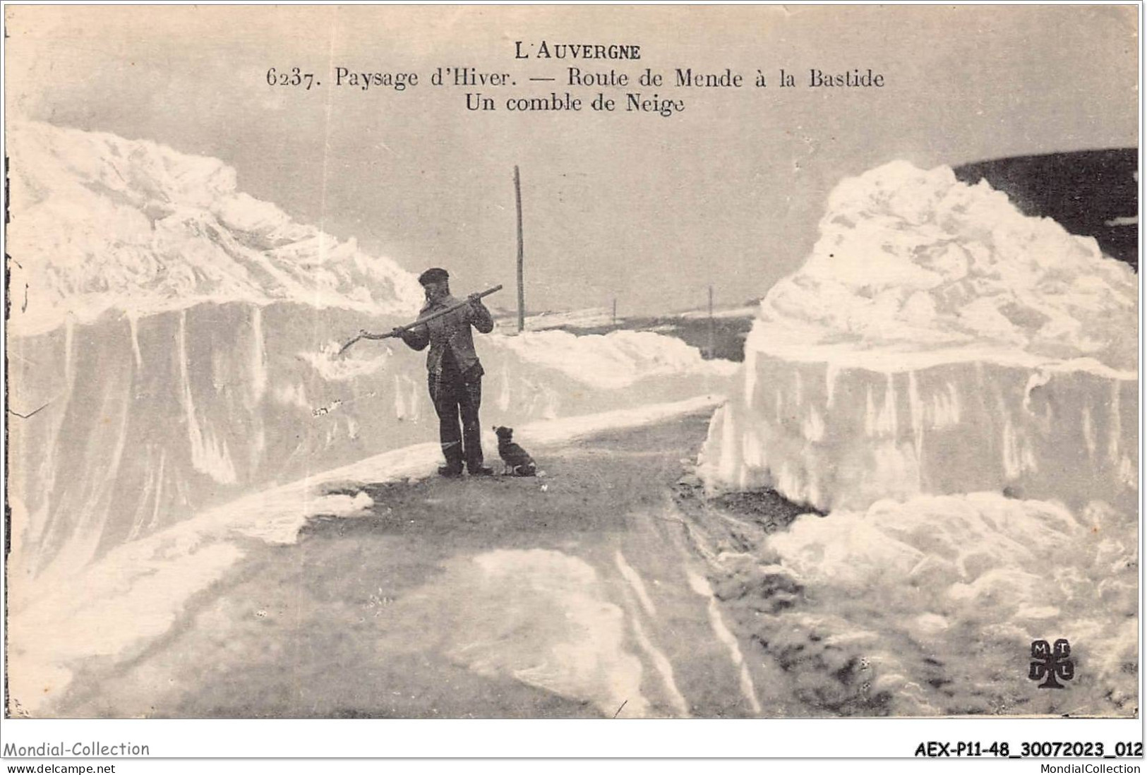 AEXP11-48-1009 - L'AUVERGNE - Paysage D'hiver - Route à La Bastide - Un Comble De Neige  - Other & Unclassified