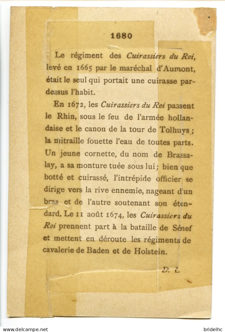 Image Cuirassiers 1680 Eugène Titeux - Autres & Non Classés