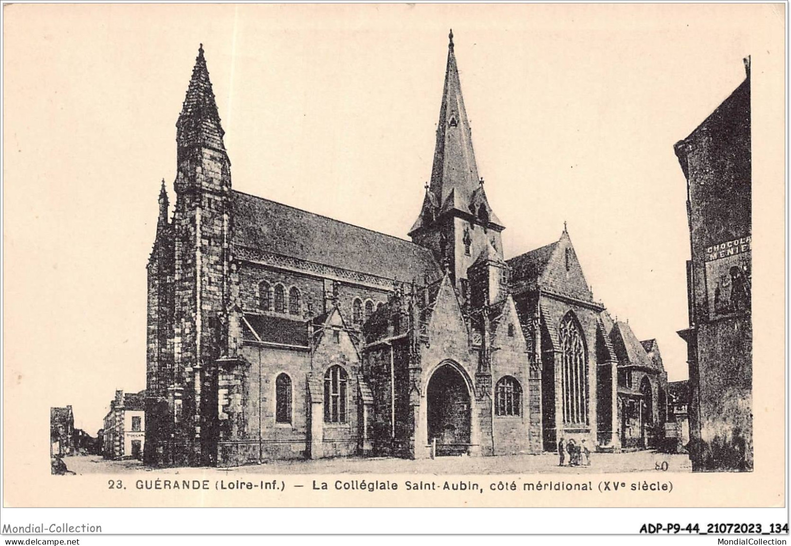 ADPP9-44-0830 - GUERANDE - La Collégiale Saint-aubin - Côté Méridional - Guérande