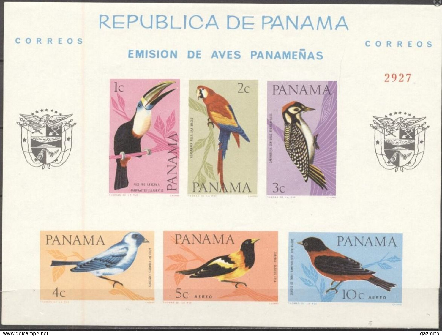 Panama 1965, Birds, Tucan, Parrot,  IMPERFORATED Block - Zangvogels