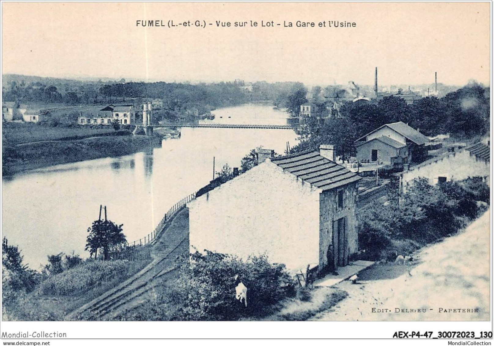 AEXP4-47-0346 - FUMEL - Vue Sur Le Lot - La Gare Et L'usine  - Fumel