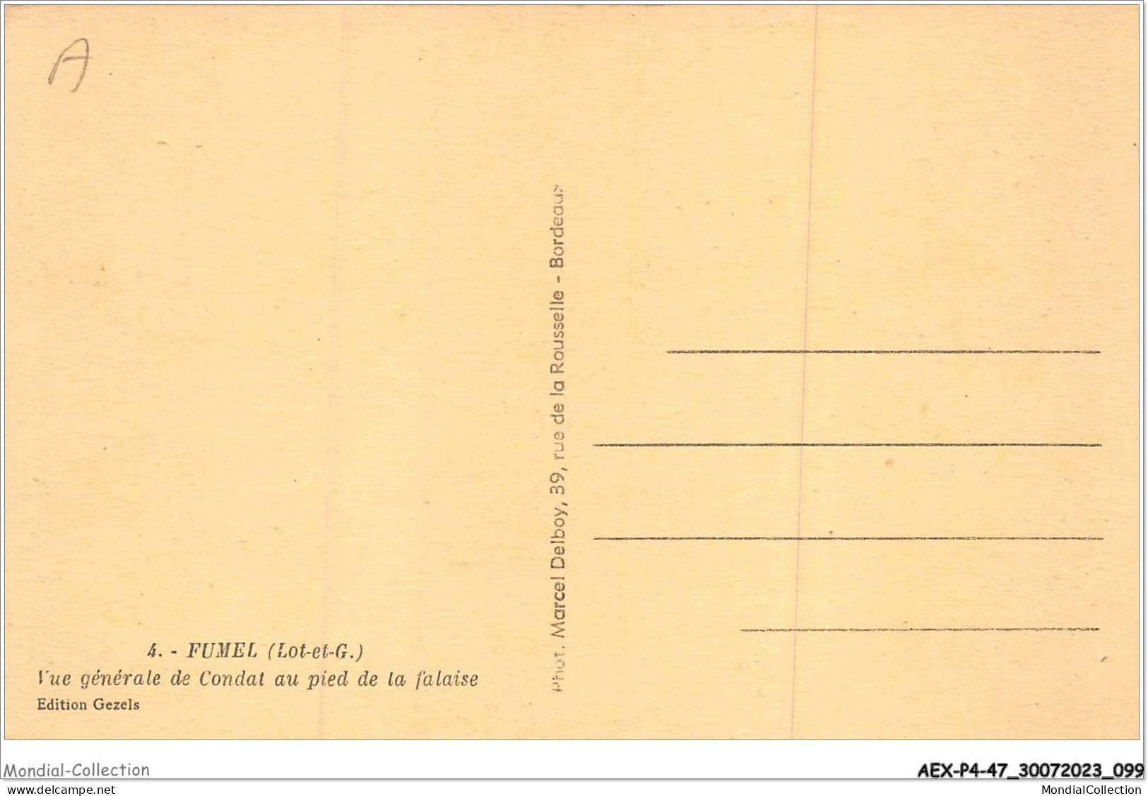 AEXP4-47-0330 - FUMEL - Vue Générale De Condat Au Pied De La Falaise   - Fumel