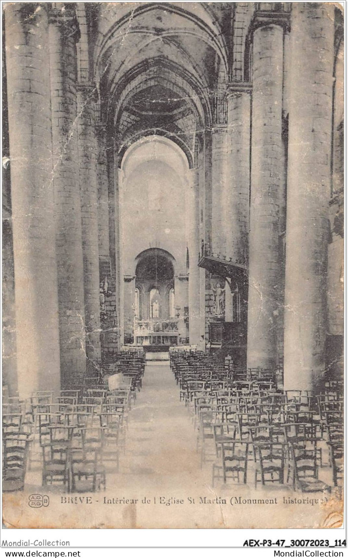 AEXP3-47-0230 - BRIVE - Intérieur De L'église St-martin  - Autres & Non Classés