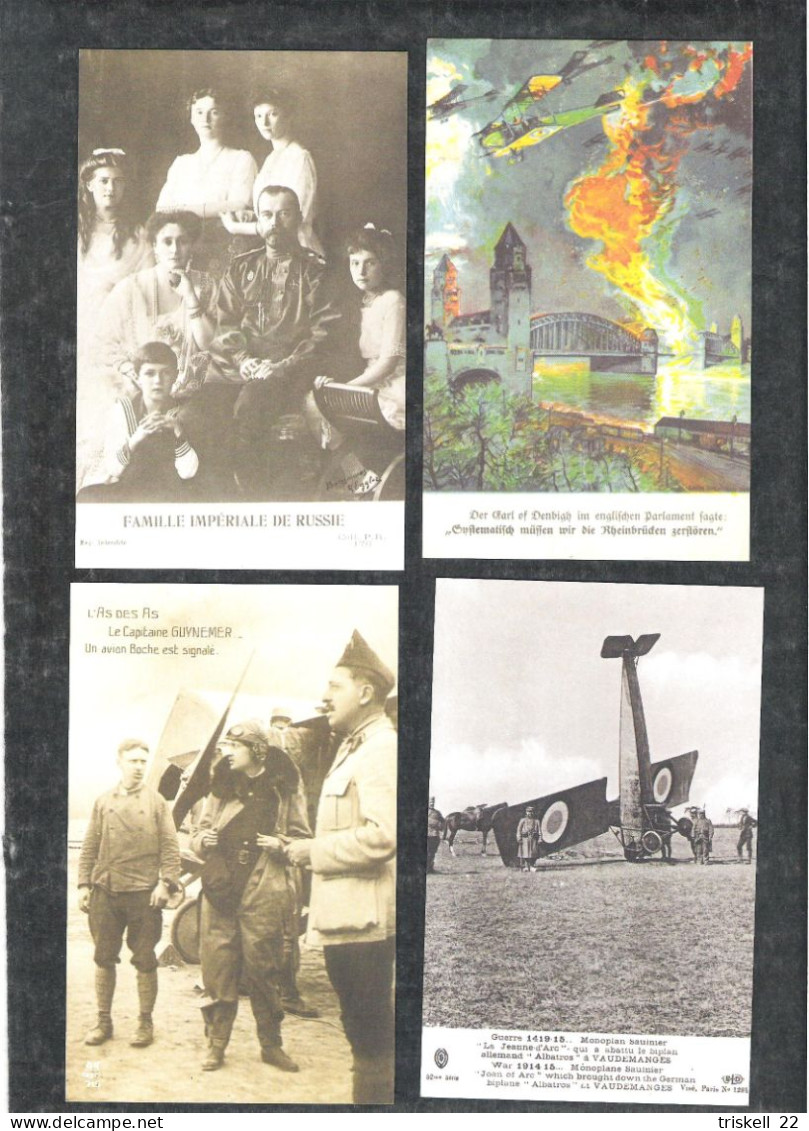 Lot De 66 Cartes Guerre 14-18 Toutes Scannées, Divers Dos ( Belles Reproductions - Voir Description)   Taille 13,9 X 8,8 - Guerre 1914-18
