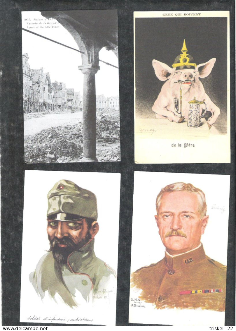 Lot De 66 Cartes Guerre 14-18 Toutes Scannées, Divers Dos ( Belles Reproductions - Voir Description)   Taille 13,9 X 8,8 - Guerre 1914-18