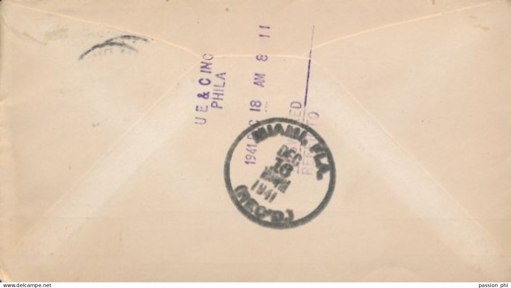BELGIAN CONGO PREMIER VOL DECEMBRE 1941 DE LEO. VERS LES USA - Lettres & Documents