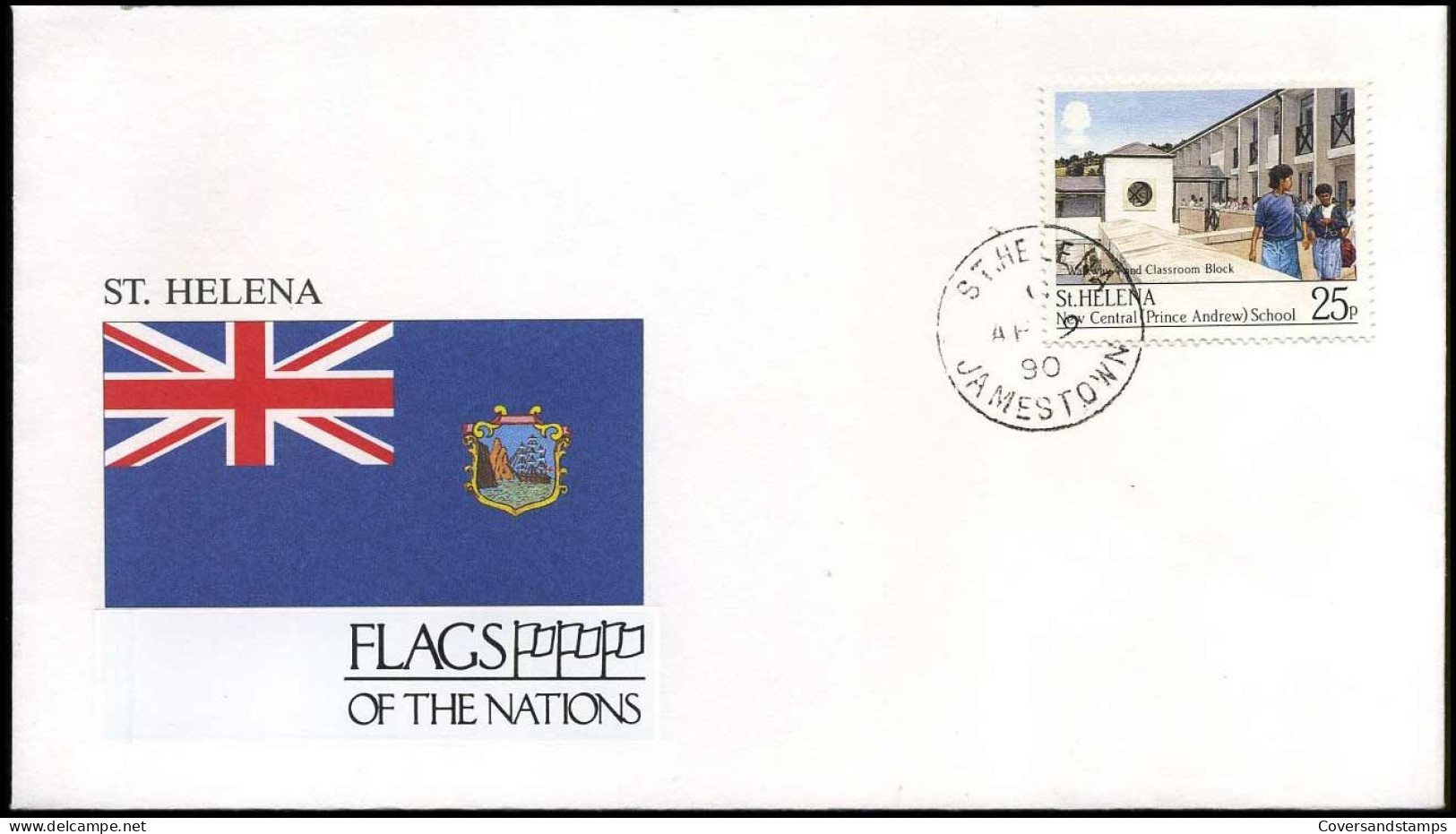 FDC - St. Helena - Flags Of The Nations - Andere & Zonder Classificatie