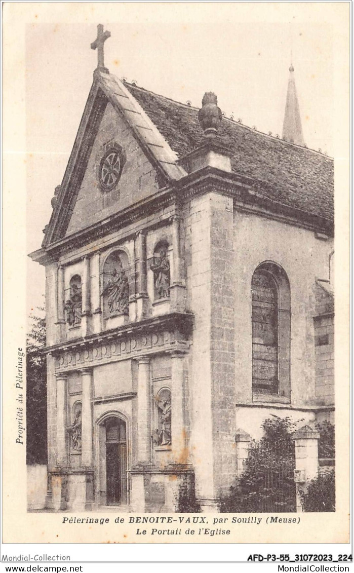 AFDP3-55-0377 - Pélérinage De BENOITE-VAUX - Par Souilly - Le Portail De L'église - Verdun