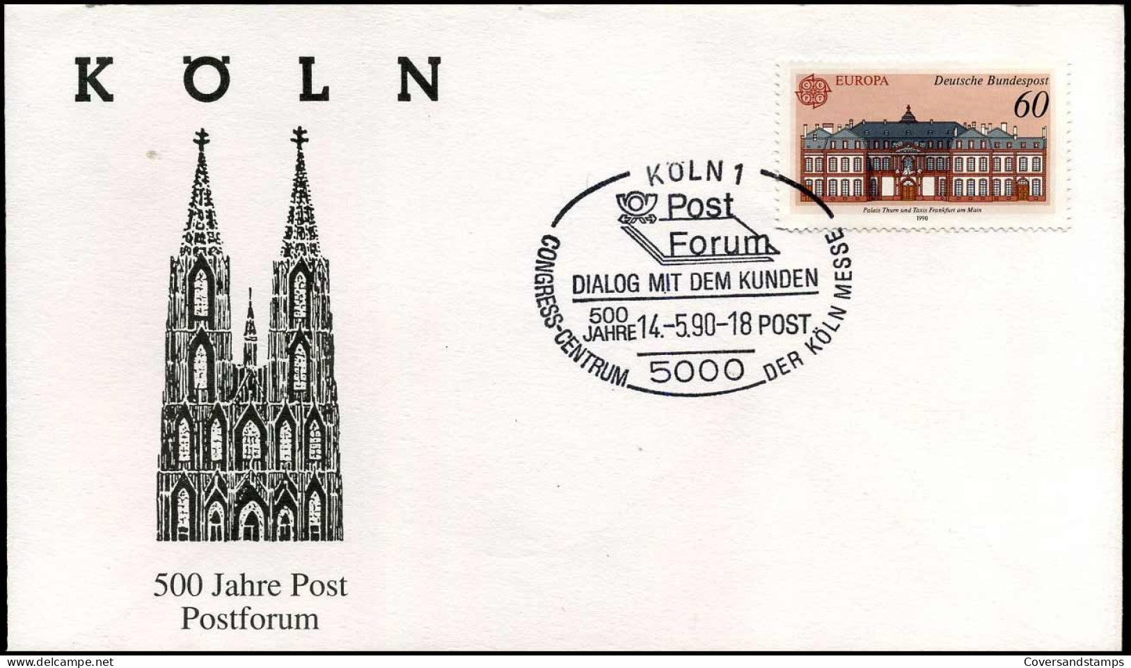FDC - Bundespost - Köln 500 Jahre Post Postforum - 1990