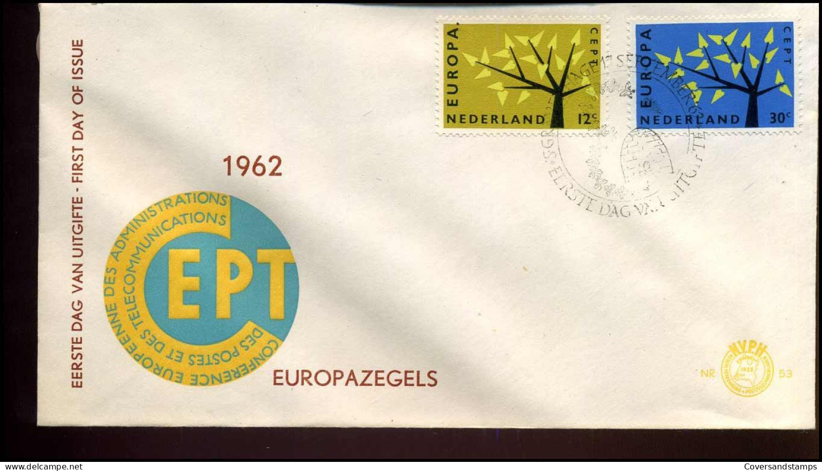 FDC - Holland - 1962