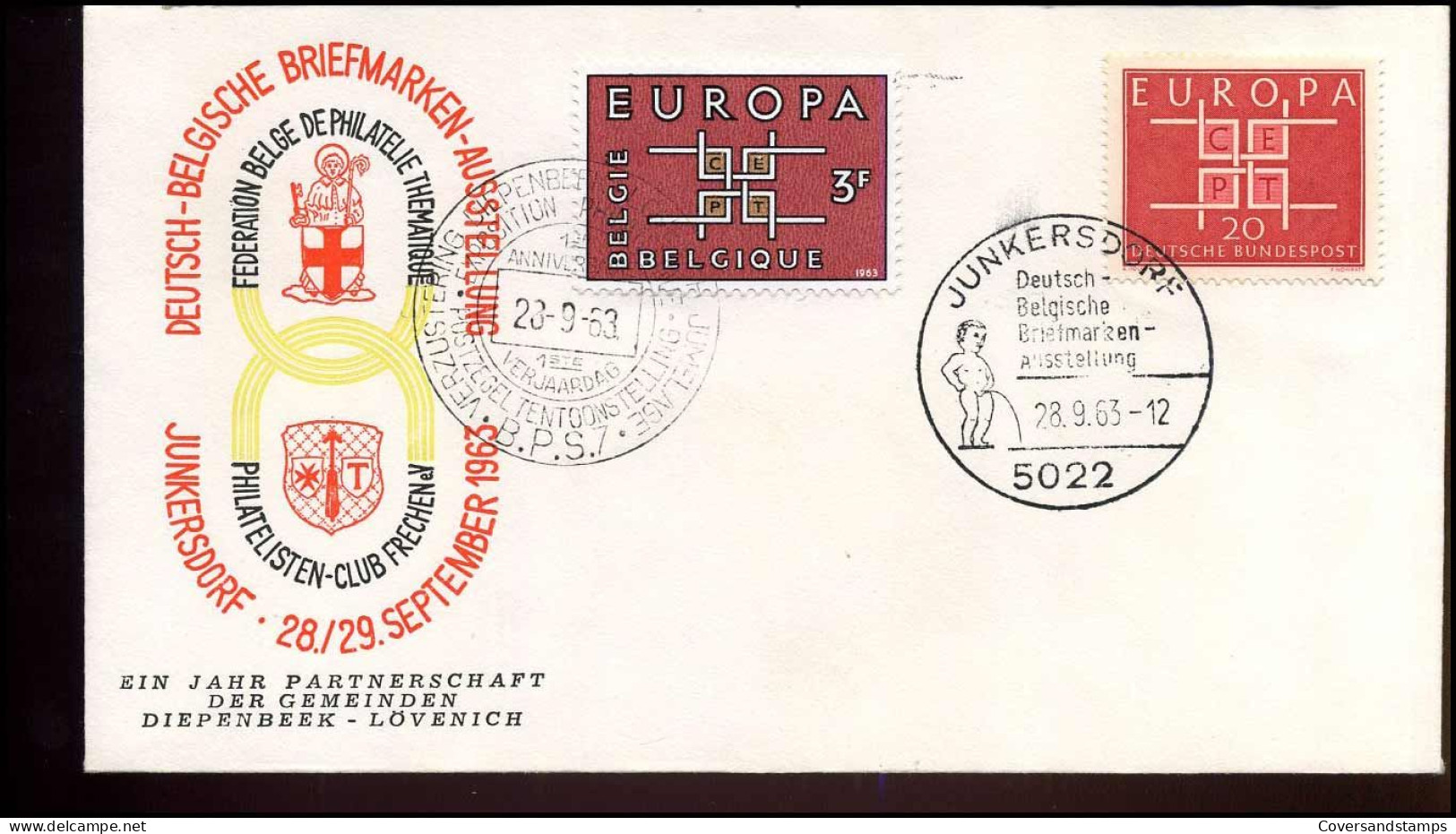 FDC - Belgium & Bundespost - Deutsch-Belgische Briefmarken-Ausstellung - 1963