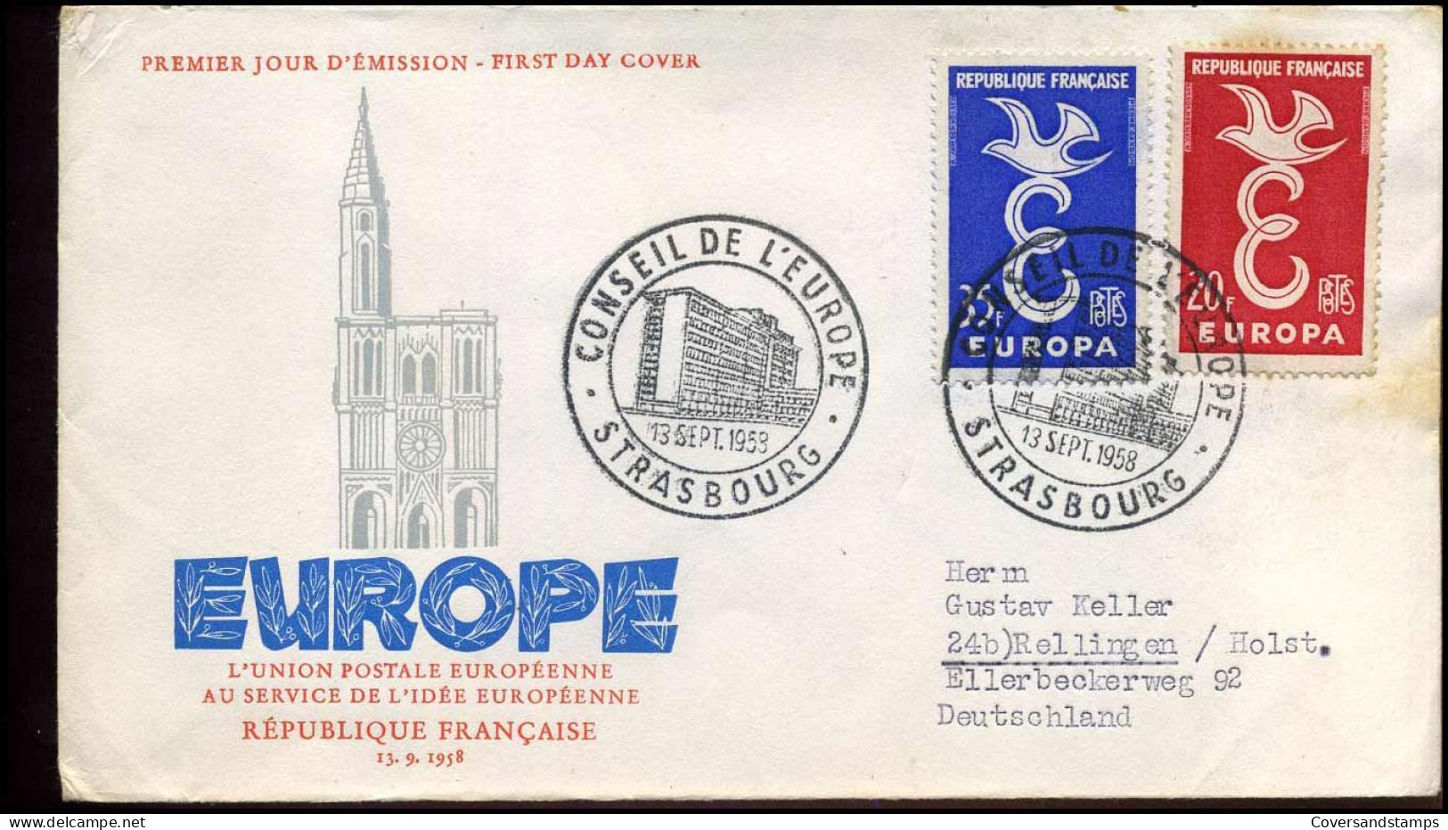 FDC - France - 1958