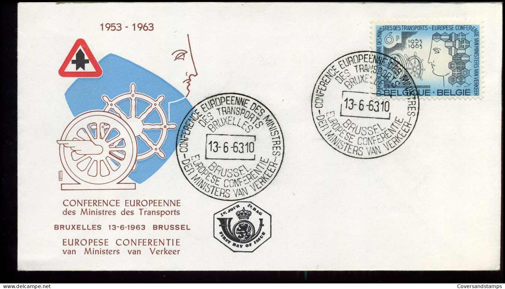 1253 - FDC - Europese Conferentie Van De Ministers Van Verkeer - 1961-1970