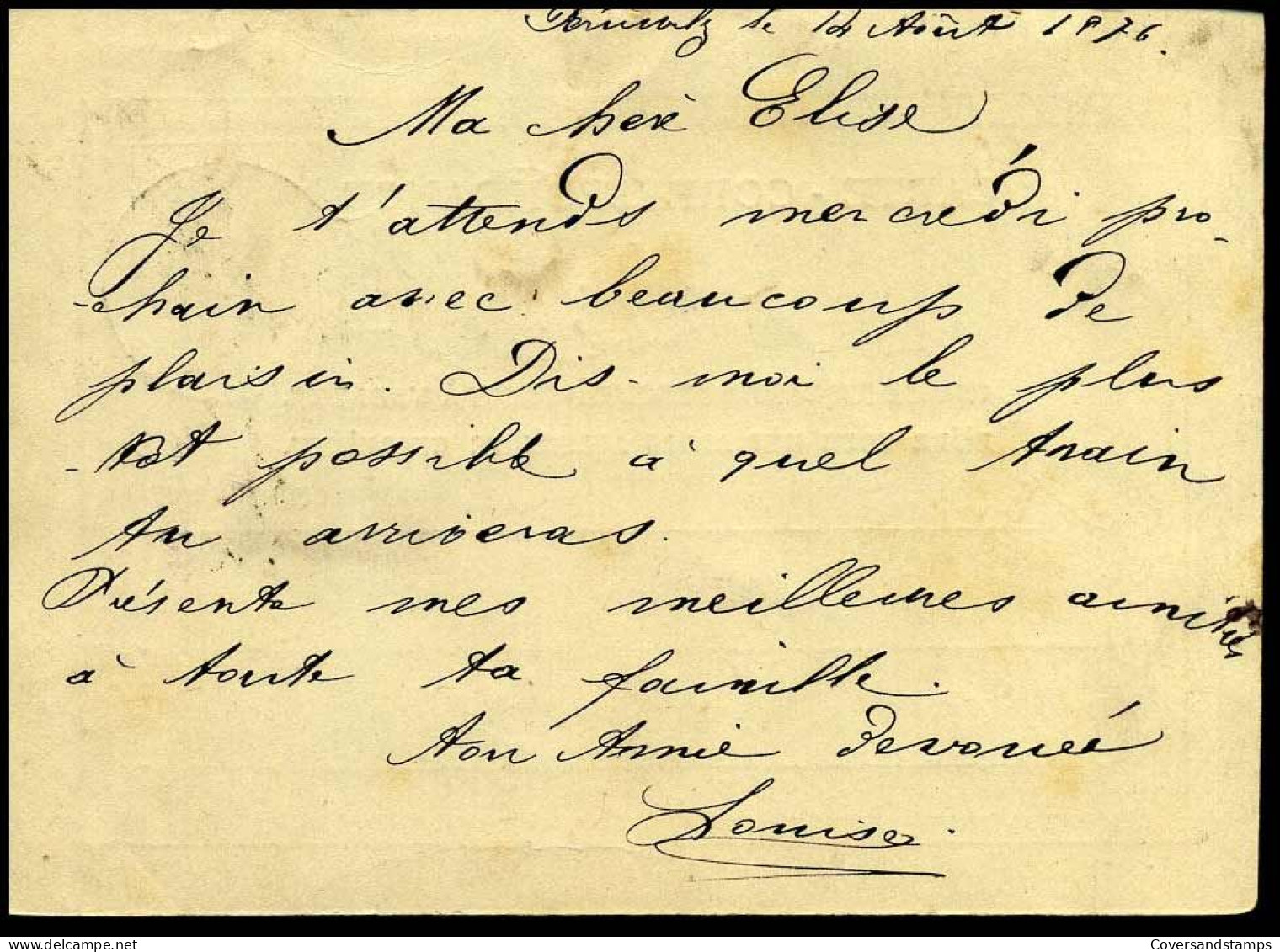 Carte Correspondance - Van Peruwelz Naar Renaix - Cartoline 1871-1909