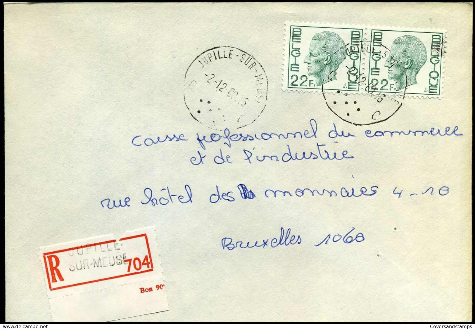 Aangetekende Cover Naar Bruxelles : N° 2 X 1945 -- Jupille-sur-Meuse - 1970-1980 Elström