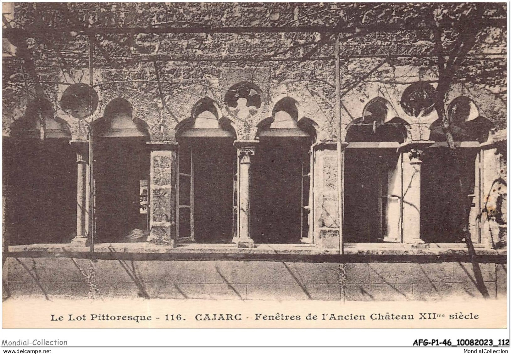 AFGP1-46-0057 - CAJARC - Fenêtres De L'ancien Château XII E Siècle  - Figeac