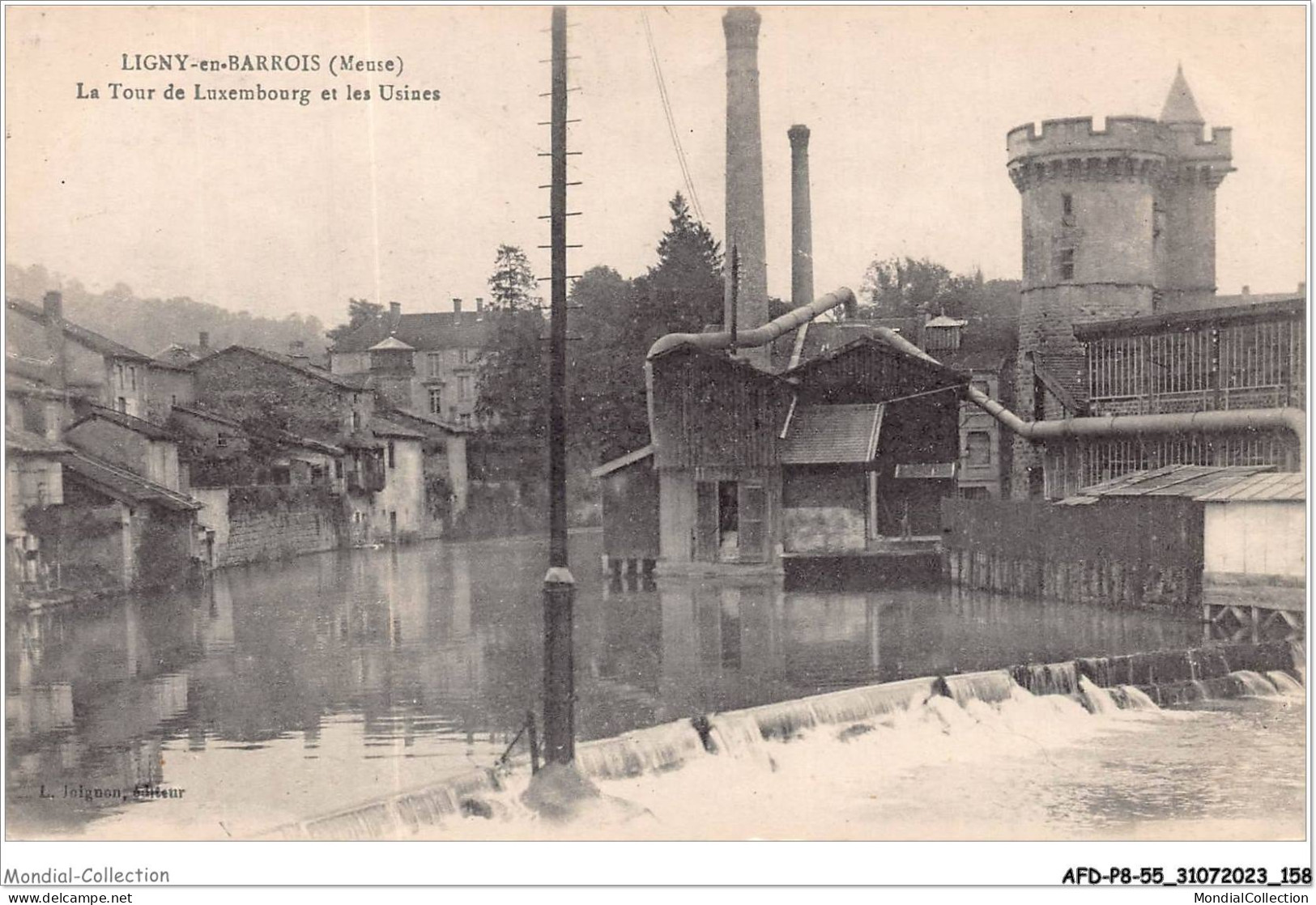 AFDP8-55-0910 - LIGNY-EN-BARROIS - La Tour De Luxembourg Et Les Usines  - Ligny En Barrois