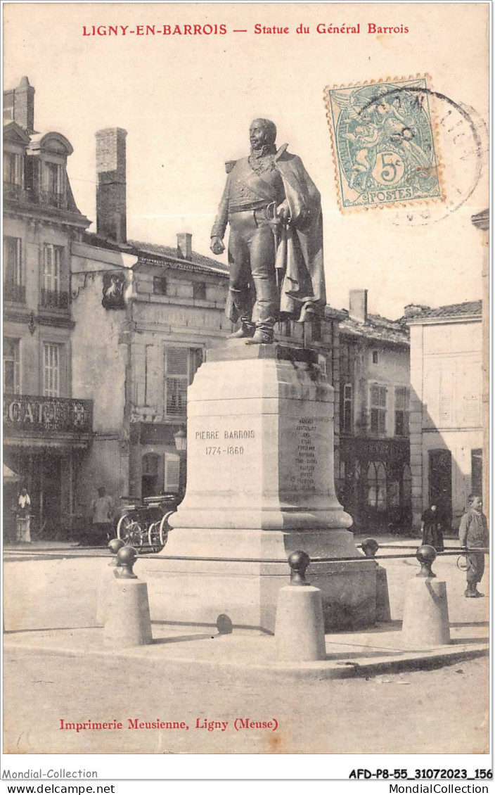 AFDP8-55-0909 - LIGNY-EN-BARROIS - Statue Du Général Barrois  - Ligny En Barrois