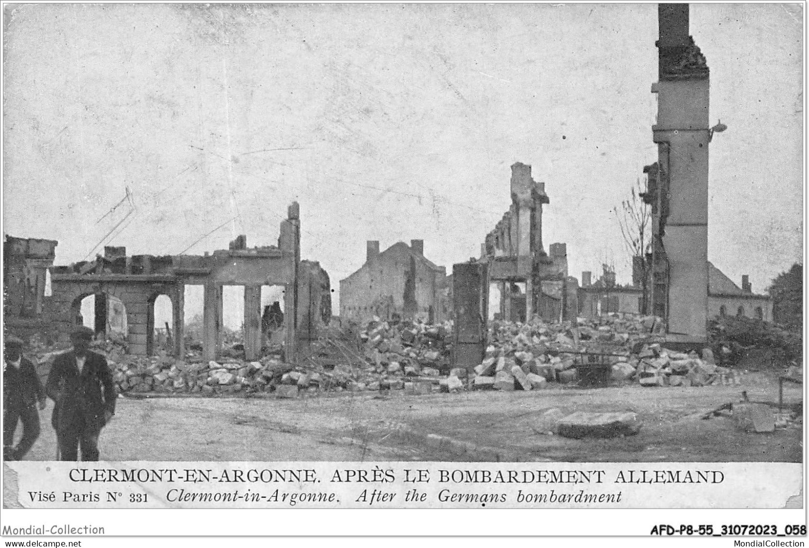 AFDP8-55-0860 - CLERMONT-EN-ARGONNE - Après Le Bombardement Allemand  - Clermont En Argonne
