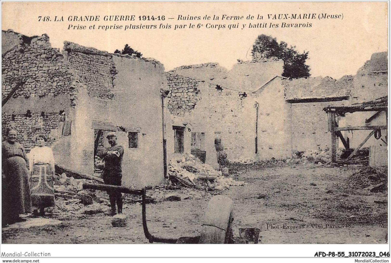 AFDP8-55-0854 - La Grande Guerre 1914-16 - Ruines De La Ferme De La VAUX-MARIE - Altri & Non Classificati