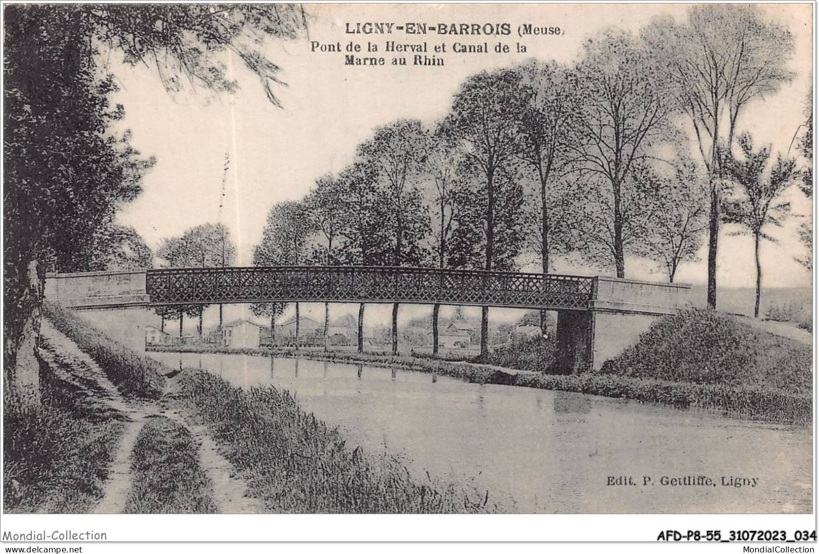 AFDP8-55-0848 - LIGNY-EN-BARROIS - Pont De La Herval Et Canal De La Marne Au Rhin - Ligny En Barrois