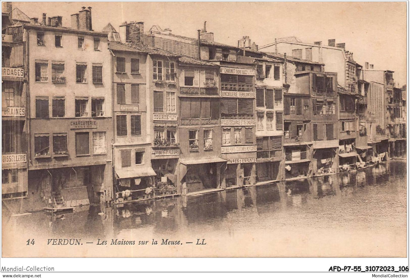 AFDP7-55-0779 - VERDUN - Les Maisons Sur La Meuse  - Verdun