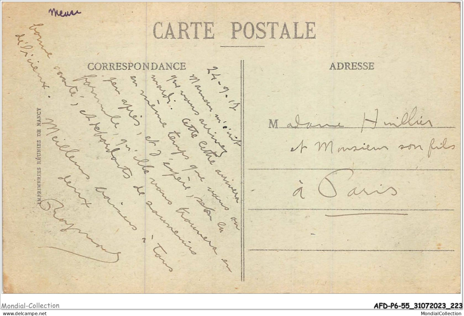 AFDP6-55-0721 - REVIGNY - Rue De Vitry - Côté Ouest Après Le Bombardement Du 6 Au 12 Septembre 1914 - Revigny Sur Ornain