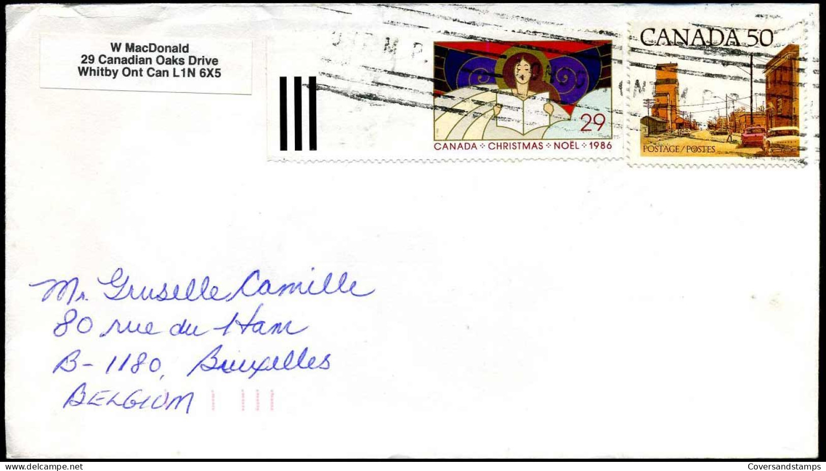 Cover To Brussels, Belgium - Lettres & Documents