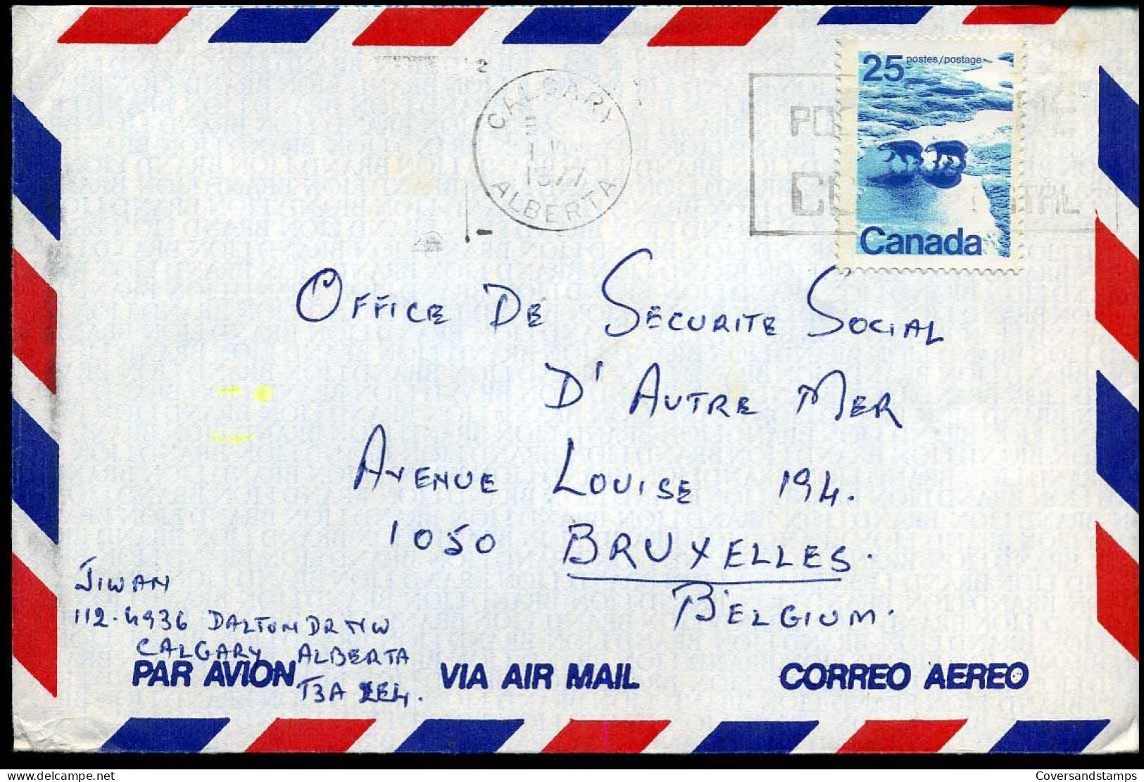 Cover To Brussels, Belgium - Lettres & Documents