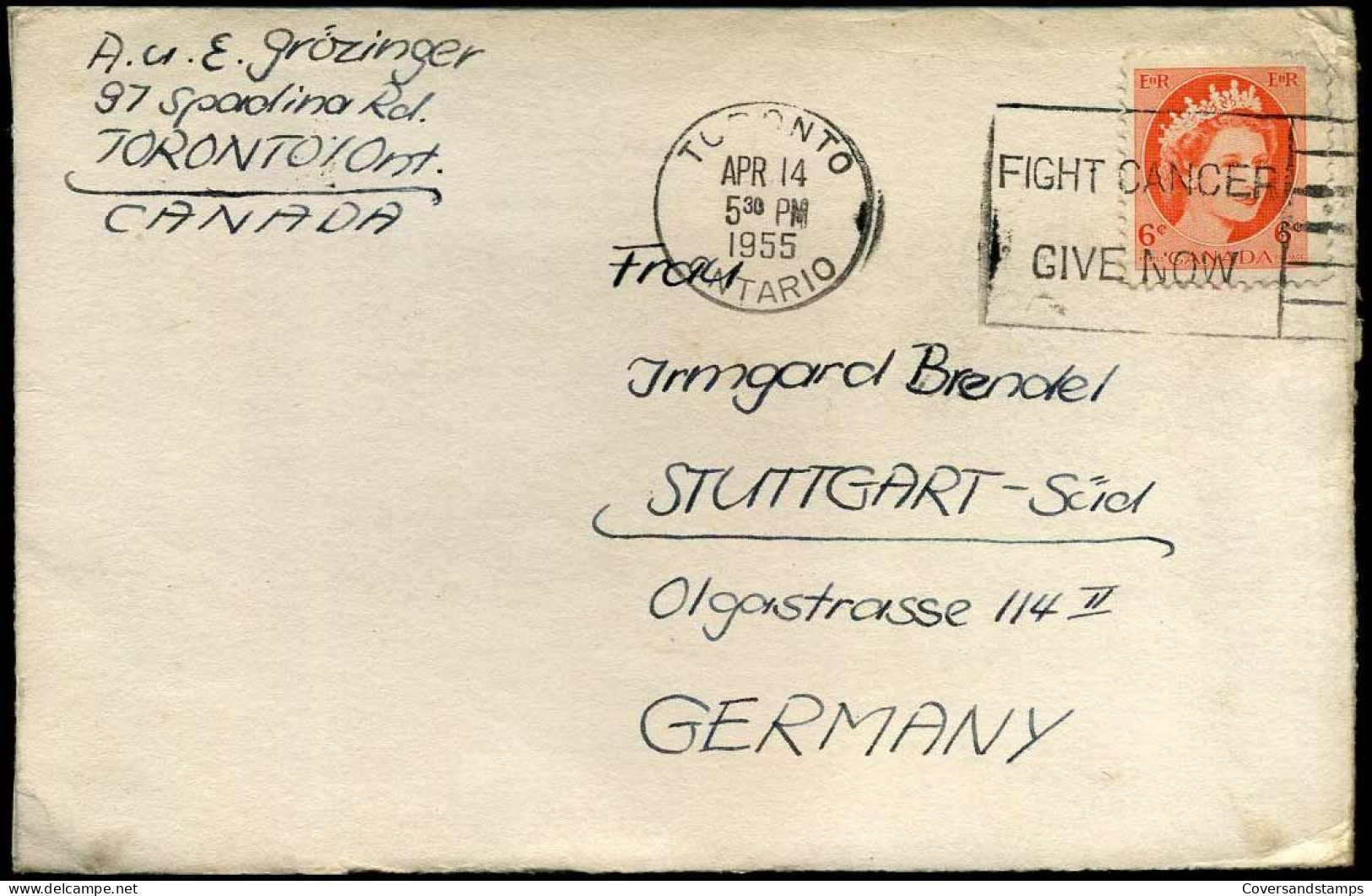 Cover To Stuttgart, Germany - Lettres & Documents