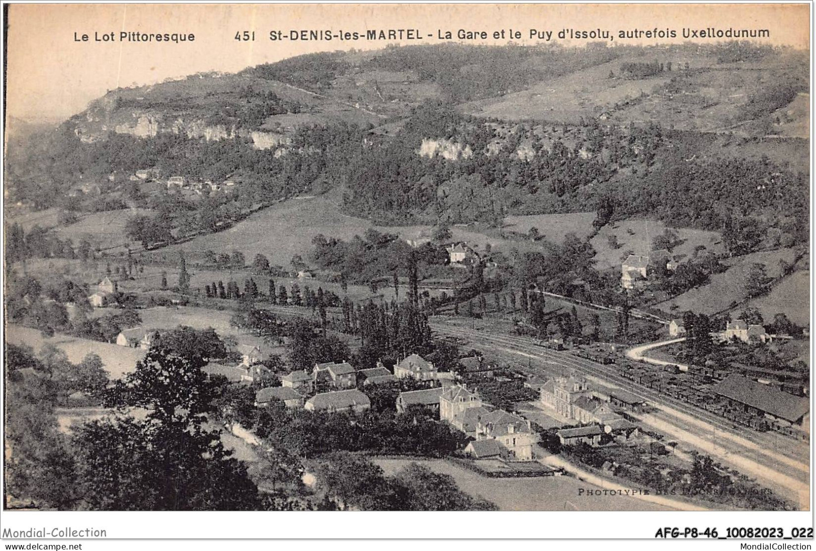 AFGP8-46-0659 - ST-DENIS-LES-MARTEL - La Gare Et Le Puy - Autrefois Uxellodunum  - Gourdon