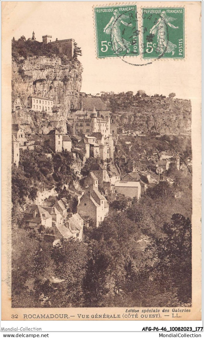 AFGP6-46-0550 - ROCAMADOUR - Vue Générale - Côté Ouest  - Rocamadour