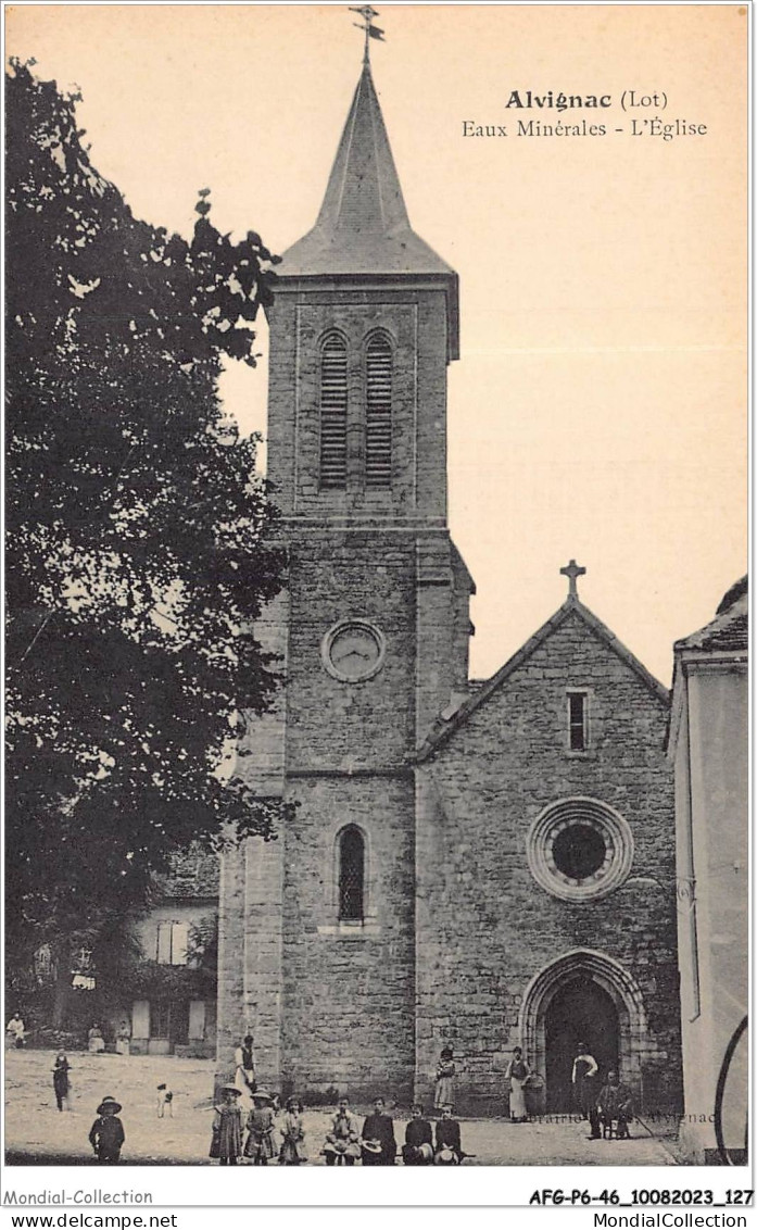 AFGP6-46-0525 - ALVIGNAC - Eaux Minérales - L'eglise  - Gourdon