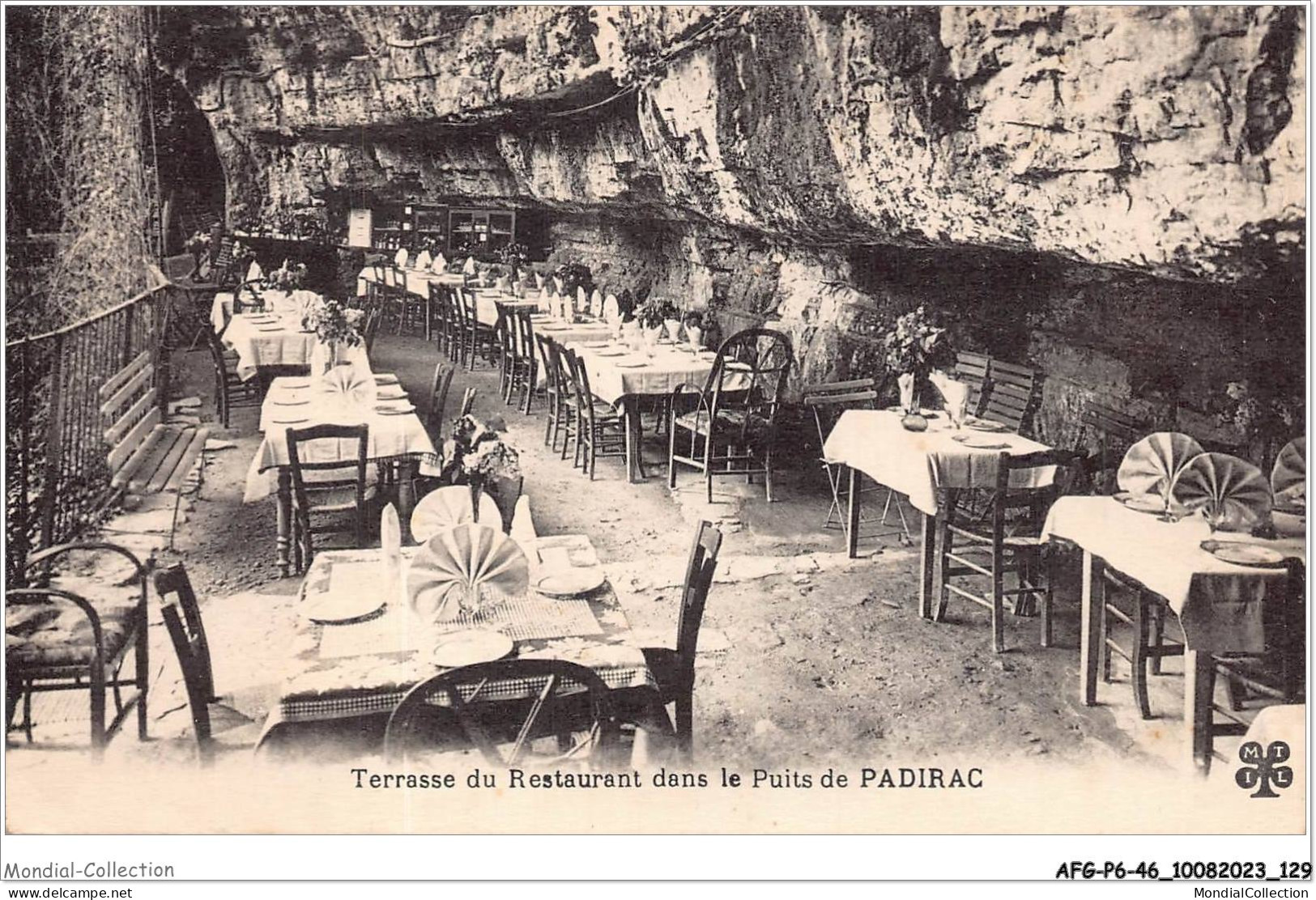 AFGP6-46-0526 - Terrasse Du Restaurant Dans Le Puits De PADIRAC  - Padirac