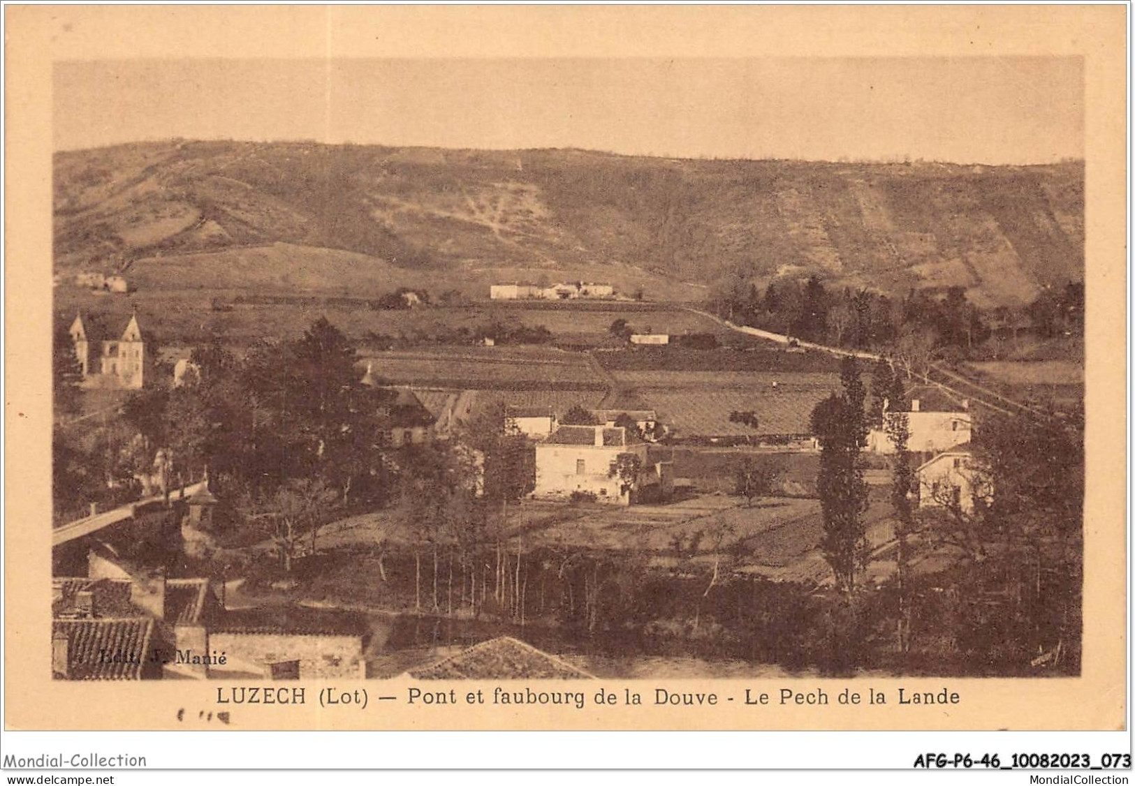 AFGP6-46-0498 - LUZECH - Pont Et Faubourg De La Douve - Le Pech De La Lande  - Luzech