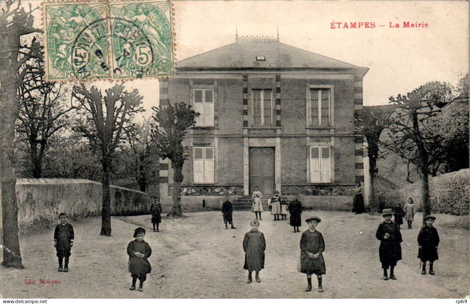 Etampes-sur-Marne Canton De Château-Thierry La Mairie City Hall Aisne 02400 Cpa Voyagée En 1907 En TB.Etat - Andere & Zonder Classificatie