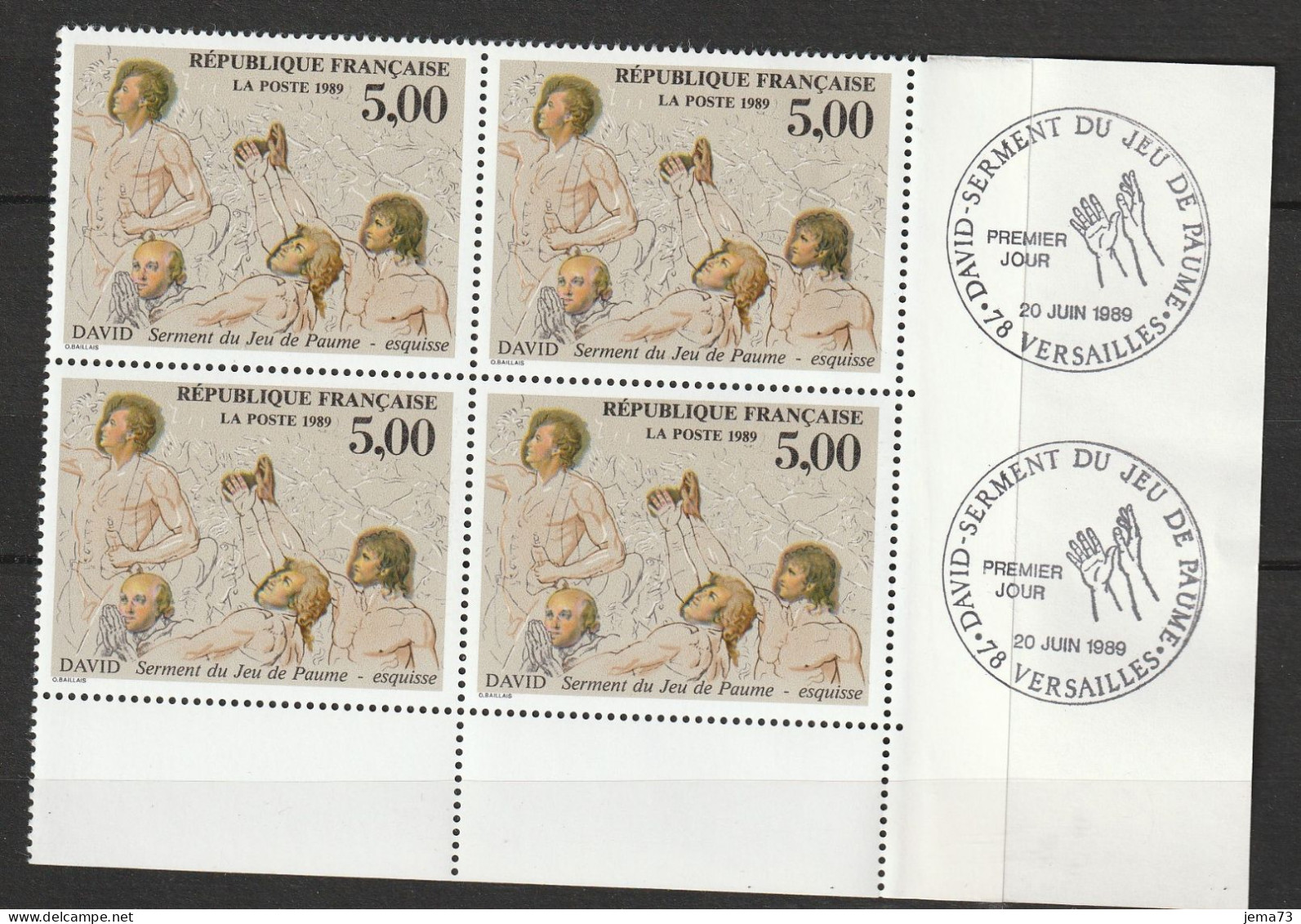 N° 2591 Bicentenaire De La Révolution De La Déclaration Des Droits De L'Homme: Beau Bloc De 4  Timbres Neuf Impeccable - Neufs