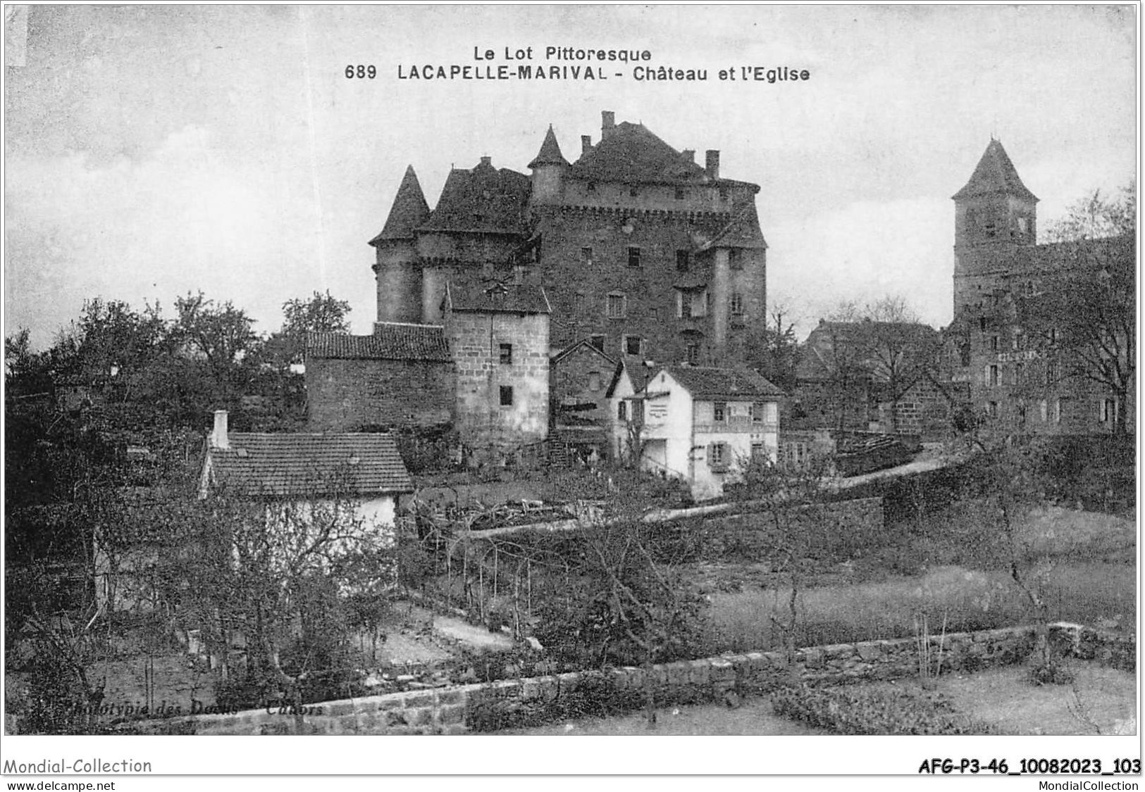 AFGP3-46-0233 - LACAPELLE-MARIVAL - Château Et L'eglise  - Lacapelle Marival