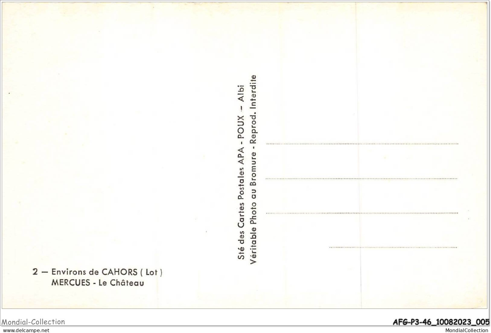 AFGP3-46-0183 - Environs De CAHORS - MERCUES - Le Château  - Cahors