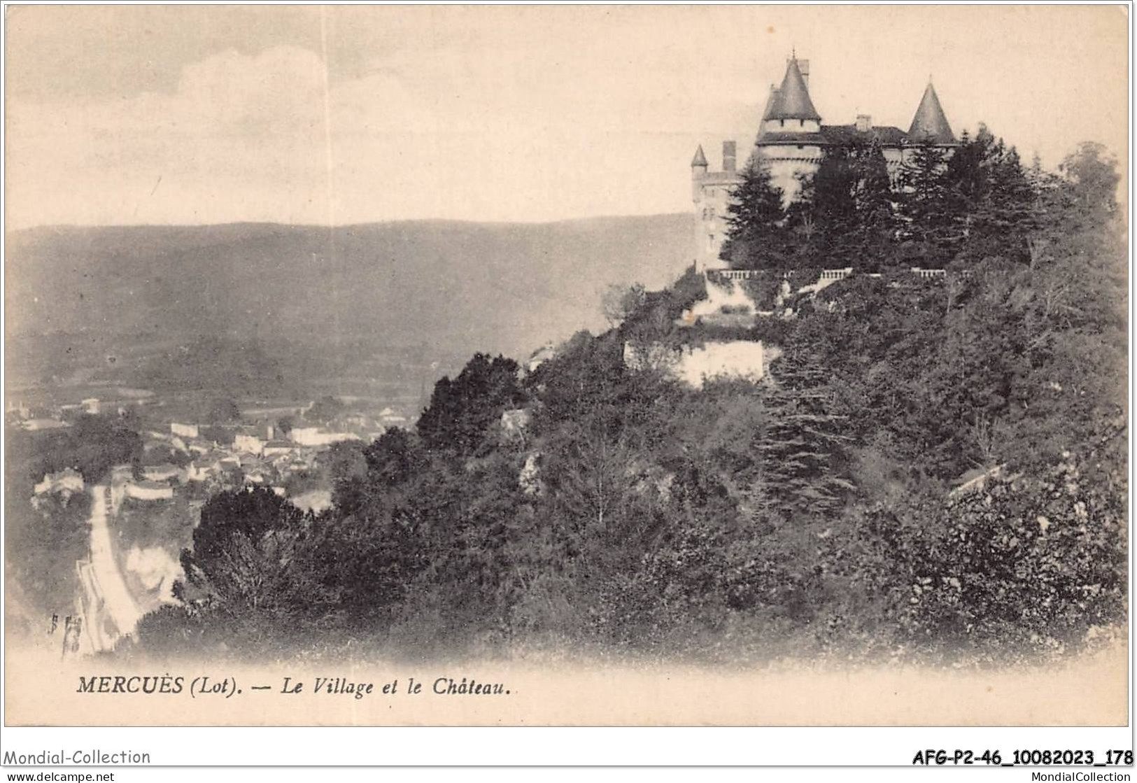AFGP2-46-0175 - MERCUES - Le Village Et Le Château  - Cahors