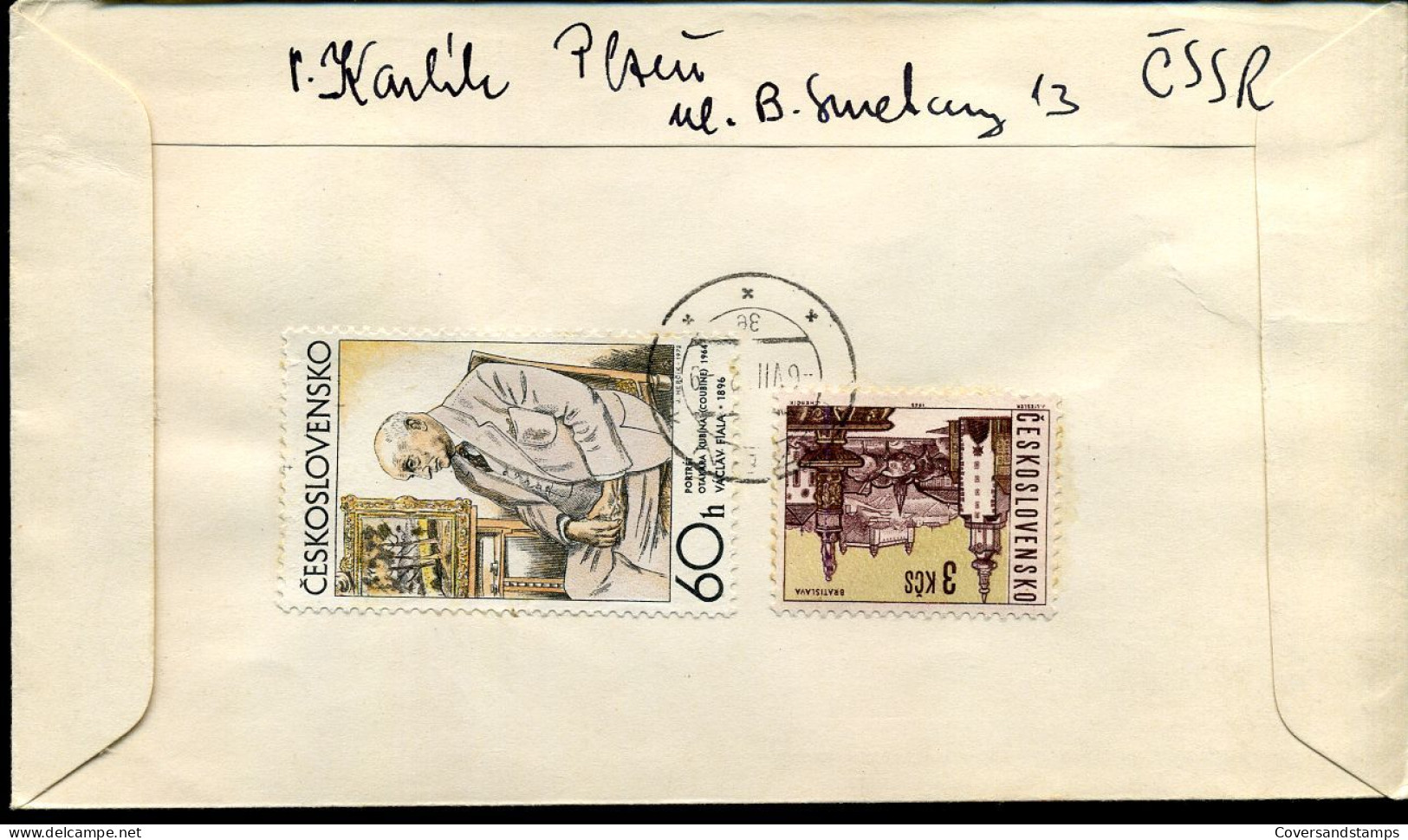 Cover From Prague To St Quentin, France - Lettres & Documents