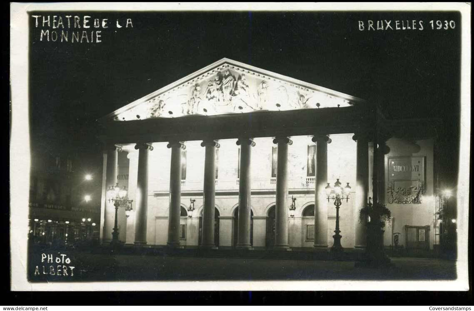 Bruxelles 1930 - Théatre De La Monnaie - Bruxelles La Nuit