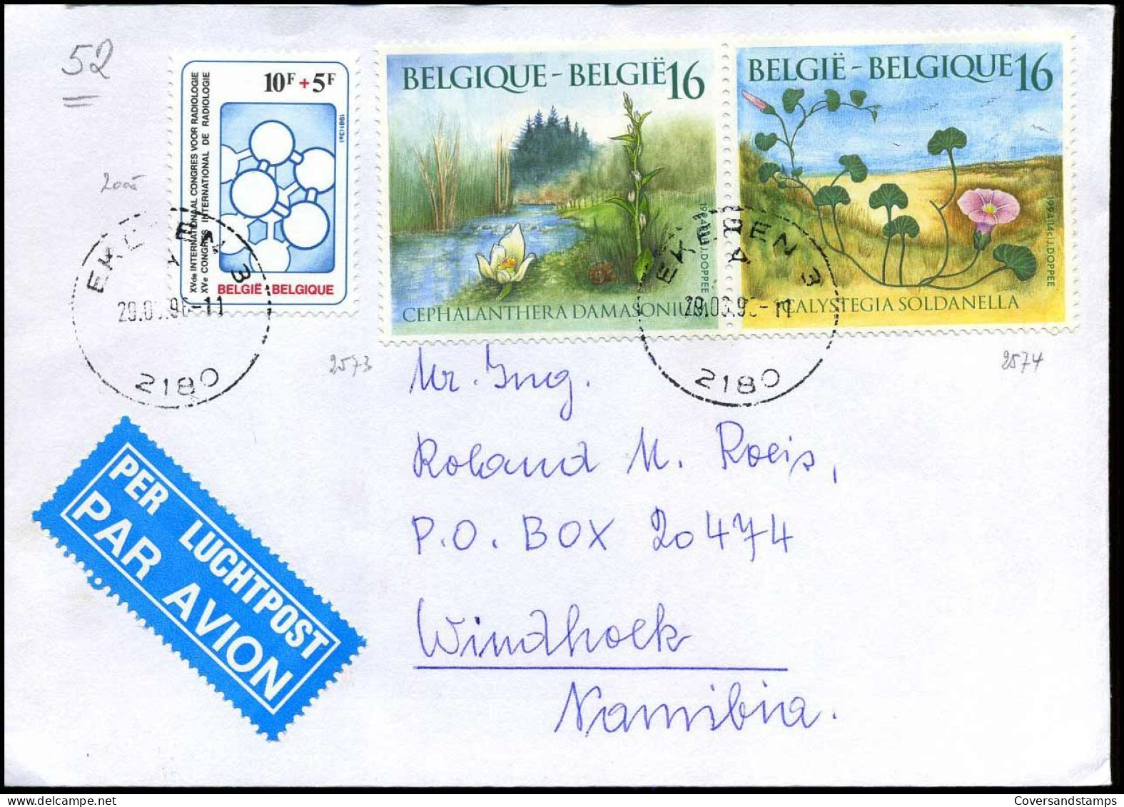 Cover Naar Windhoek, Namibia - Cartas & Documentos