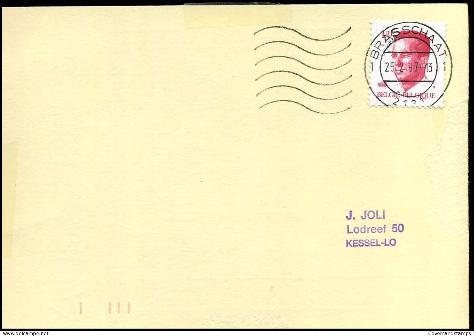 Postkaart : "Uitnamen - Prélêvements" Kring Nr 1325 - Lettres & Documents