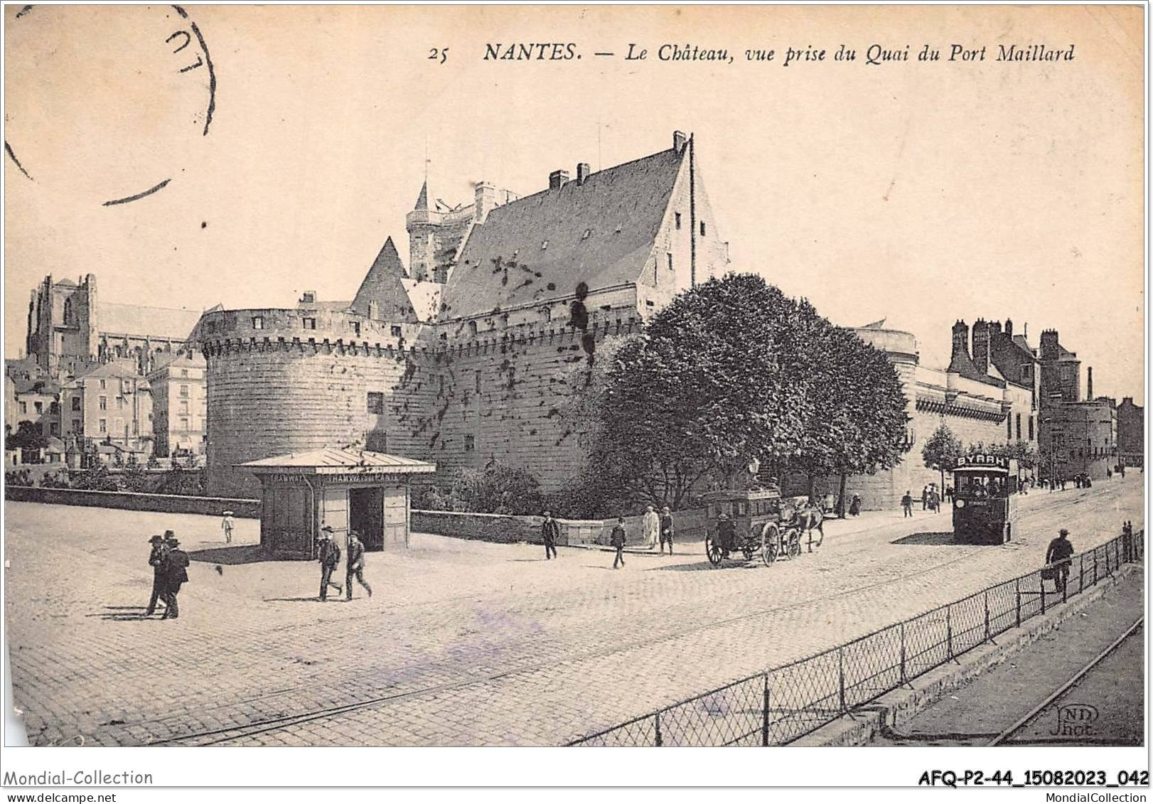 AFQP2-44-0124 - NANTES - Le Château - Vue Prise Du Quai Du Port Maillard  - Nantes